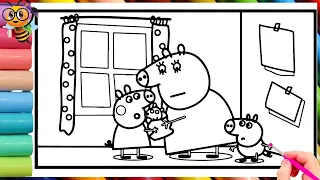 Peppa Pig with Mummy Pig .Peppa Pig Drawing and Coloring for kids . Peppa Pig Full Official Episodes