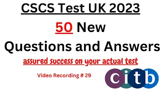 CSCS Card UK | CSCS Test 2023 | CSCS Card Test Questions 2023 | CSCS Test Preparation | CSCS Test