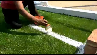 Laying of Artificial Football Turf Series -1 (Line Marking) | UniPro® Sports