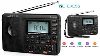 Retekess V115 Portable Radio MP3 Player Recorder FULL REVIEW
