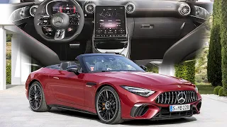 Красная ракета с мощным мотором v8 кабриолет Mercedes-AMG SL 63 2022 от 0-100 за 3.6 секунд.