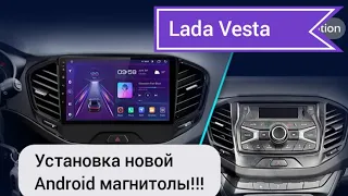 Лада Веста, установка новой магнитолы Android Auto!!!