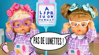 🙈 NOA & NOÉ ne veulent pas de lunettes 🤓 Les petites sœurs passent le test de vision à l’école 🎉