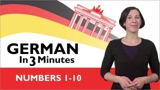 Learn German - German in Three Minutes - Numbers 1-10