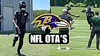 Baltimore Ravens OTA’s Day 2 HIGHLIGHTS: Lamar Jackson RETURNS! *FIRST HAND OFF* to Derick Henry