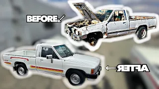 من خردة إلى هايلكس 84 /From Wreckage to SEMA Show Truck / Amazing Transformation