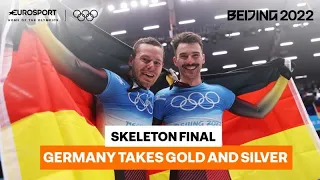 Christopher Grotheer Smashes It & Wins Gold For Germany In Men's Skeleton | 2022 Winter Olympics