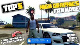 TOP 5 Best High Graphics Games Like GTA 5 For Android & IOS || GTA 5 Fan Made Android Mediafire Link