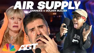 Golden Buzzer: Simon Cowell Crying To Hear The Song Air Supply Homeless On The Big World Stage