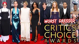 TOP 10 WORST DRESSED FROM THE CRITICS CHOICE AWARDS 2024!