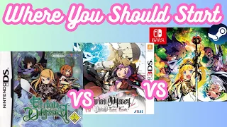 Etrian Odyssey I, II and III - Where Do You Start? (DS vs 3DS vs Switch / PC Remaster Comparison)