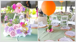 DIY Spring Table Decor: Two Centerpiece Ideas with Hoops and Balloons