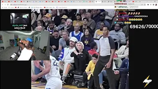 Kai Cenat reacts to xQc sitting at Lakers Game