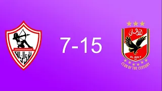 جميع اهداف اخر 8 مباريات من القمة المصرية الاهلي والزمالك منذ 2016 الي 2019