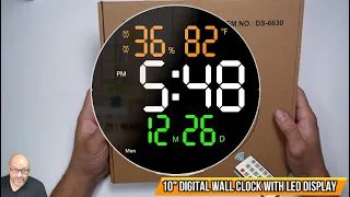 Digital Wall Clock with LED Display