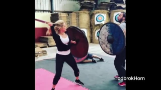 Lagertha Training (Fight lessons) Katheryn Winnick - VIKINGS