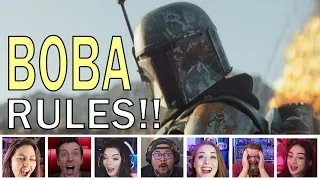 Reactors Reaction to Boba Fett EPIC Action Scene The Mandalorian Season 2 Episode 6