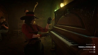 Red Dead Online - 4K - Distillery Bar -  Musicians with instruments -