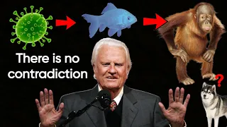Billy Graham on Evolution / No conflict between Science & Bible claims Evangelist, Maybe God used it