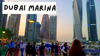 4K Dubai Marina and Marina Walk | Walking Tour 2023