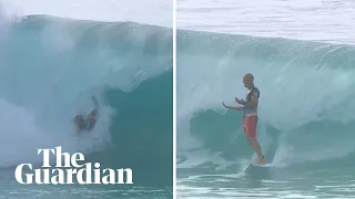 Kelly Slater makes miraculous recovery after near-certain wipeout