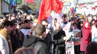 Митинг Антимайдана в Симферополе 21 февраля 2015г. НОД, ПВО Крым (часть 7)