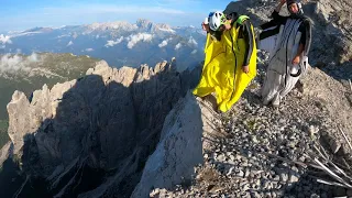 Busazza | wingsuit BASE | Dolomites | 4K