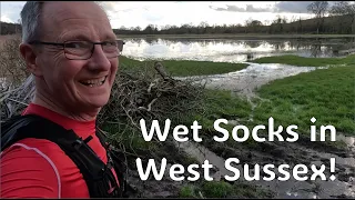 10 mile West Sussex trail run with mud, deep water and a double rainbow!