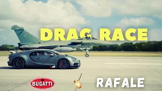 Bugatti Chiron Vs Rafale Jet Drag Race | Supercar VS Jet