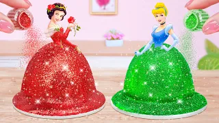 Fancy Pull me up Cake 👑 How To Make Two Beautiful Miniature Disney Princess Cake 🍭Mini Cakes Idea