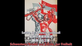 Sestre le k soncu svobodi 姐妹们勇敢地前进 斯洛文尼亚语 女工人游击队员 三八国际劳动妇女节 Schwestern Brüder zur Sonne zur Freiheit