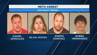 Police arrest 4 people and confiscate 11lbs of meth in Southeast Fresno