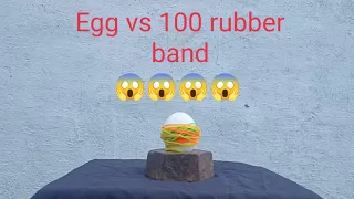 Egg vs 100 rubber band| 😱😱। shocking result.#short #experiment