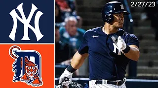 New York Yankees Vs Detroit Tigers | Spring Training Highlights | 2/27/23