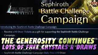 [FF7: Ever Crisis] - UPCOMING Sephiroth Campaign Challenge giving us SO MANY Free crystals and Draws