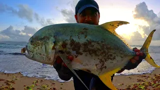 EPIC BEACH FISHING IN THE CARIBBEAN! CATCHING MONSTERS IN THE SURF IN TOBAGO!