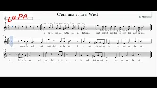 C'era una volta il West - Flauto dolce - Note - Spartito - Karaoke -  Canto - Instrumental - Musica