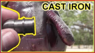 CAST IRON Shotgun Slugs -  Custom Machined Bullet Tests