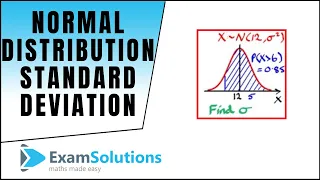 Normal Distribution | Finding the Standard Deviation using tables or calculator