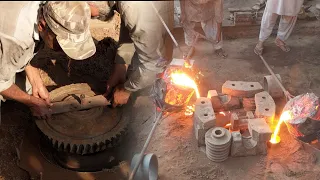 large & heavy metal casting process using brilliant technique