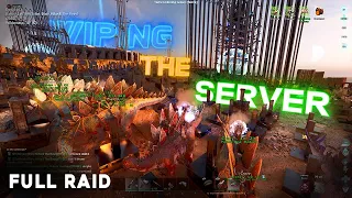 We Capped a Server With 70 Players and Wiped Every Cave - good Comms ( Full Raid ) Ark ascended Pc