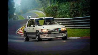 205 GTI ENRAGED crash!!! NURBURGRING #JEDIXXXXX