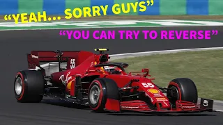 Carlos Sainz TEAM RADIO after Massive CRASH in Q2 | Qualifying Hungarian GP