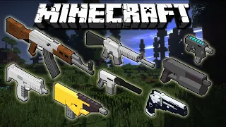 ОГНЕСТРЕЛЬНОЕ ОРУЖИЕ В МАЙНКРАФТ | ОБЗОР МОДА MINECRAFT Additional Guns