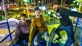 OVERNIGHT AT AN AMUSEMENT PARK!