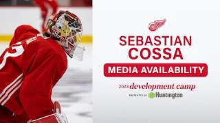 Sebastian Cossa at 2023 Detroit Red Wings Development Camp