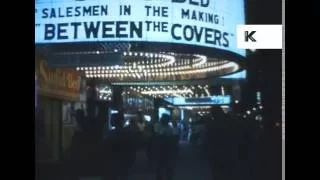 1970s New York, Times Square at Night, Rare Home Movie Footage