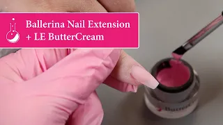 Easy Ballerina Gel Nail Extensions with Builder Gel from the Lexy Line & LE ButterCream