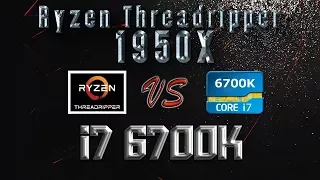 Ryzen Threadripper 1950X vs i7 6700K Benchmarks | Gaming Tests | Office & Encoding CPU Review