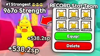 I Made NEW WORLD'S STRONGEST Pet Team in Arm Wrestling Simulator! (World Record)